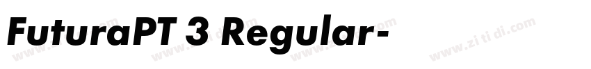 FuturaPT 3 Regular字体转换